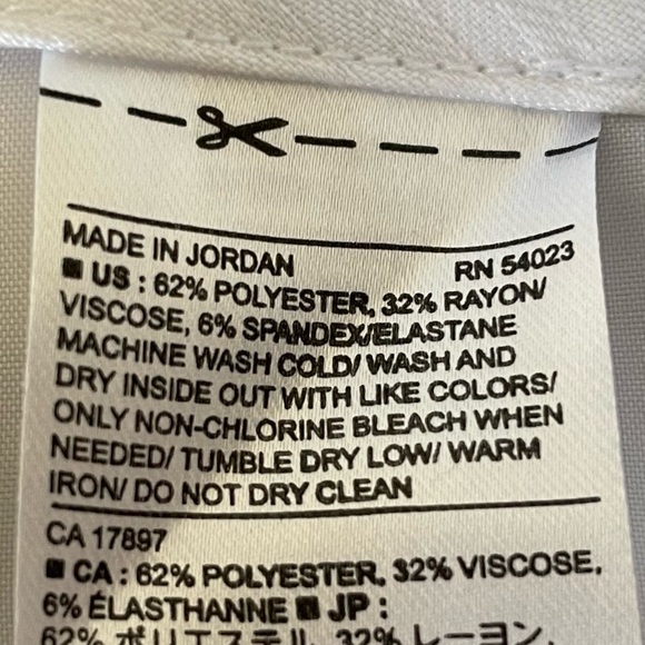 Banana Republic Avery Beige Straight Leg Cropped Trousers Pants w/ Bows - Picture 7 of 7